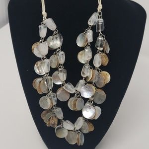Shell Abalone Asthetic clustered necklace
